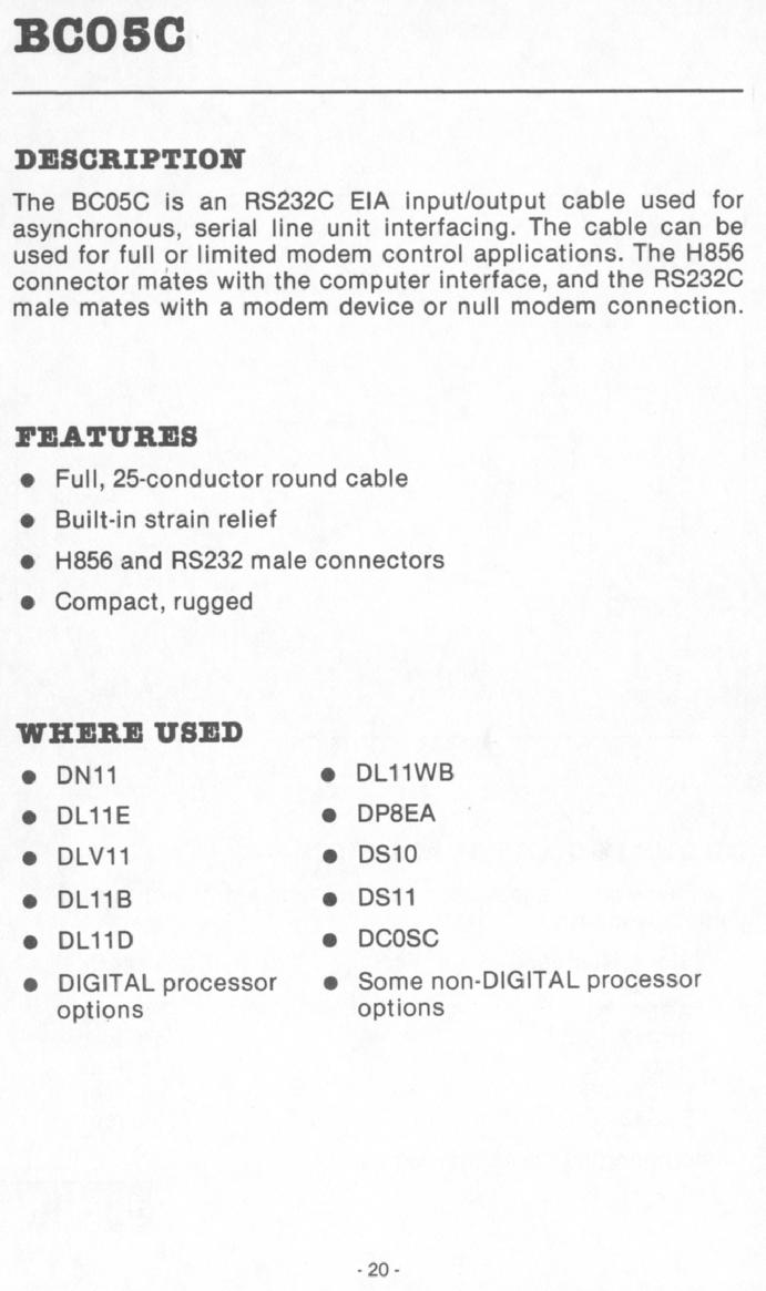 Cable pinout for an external RX02