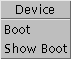 Boot popup menu