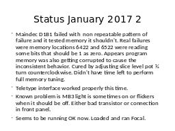 Status January 2017 2