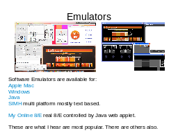 Emulators