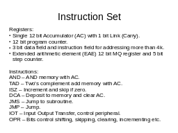 Instruction Set
