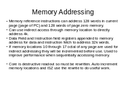 Memory Addressing