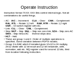 Operate Instruction