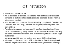 IOT Instruction