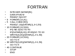 FORTRAN Example