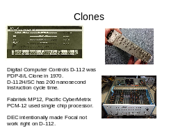 PDP-8 Clones