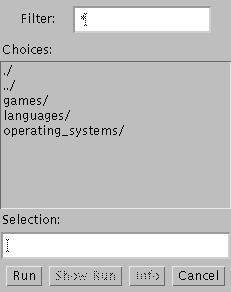 Program chooser dialog