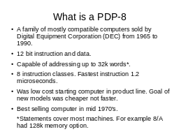 What is a PDP-8