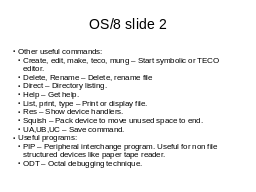 OS/8 Slide 2