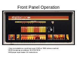 Front Panel Operation