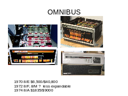 OMNIBUS PDP-8's
